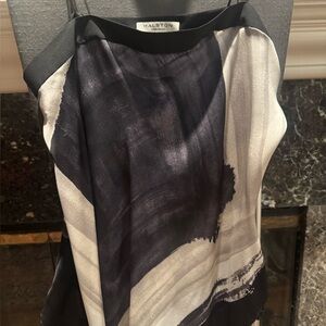 Halston Heritage Black and Gray Top